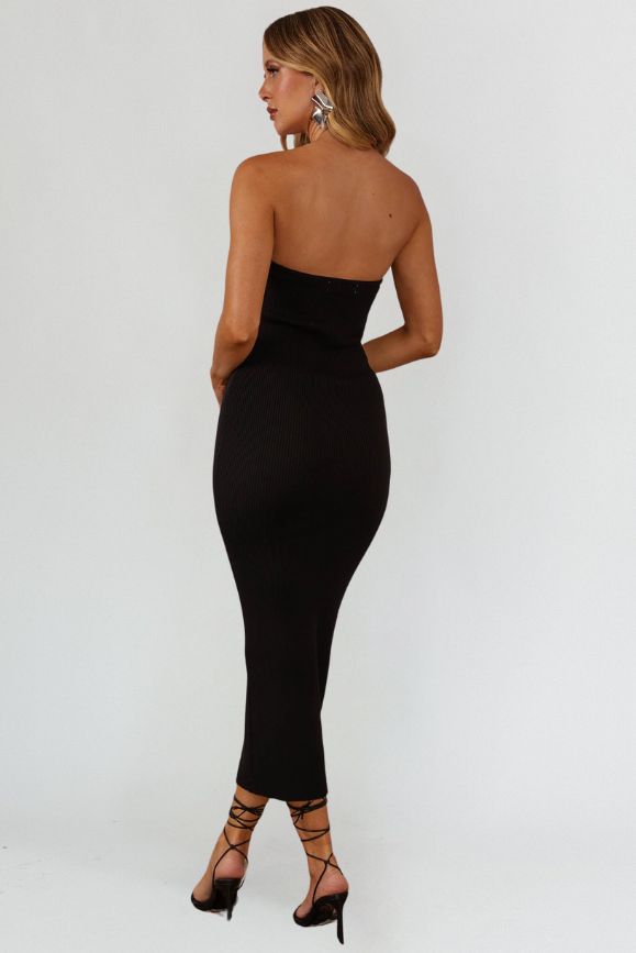 verona midi dress Verona Midi Black - L - Women's Fashion