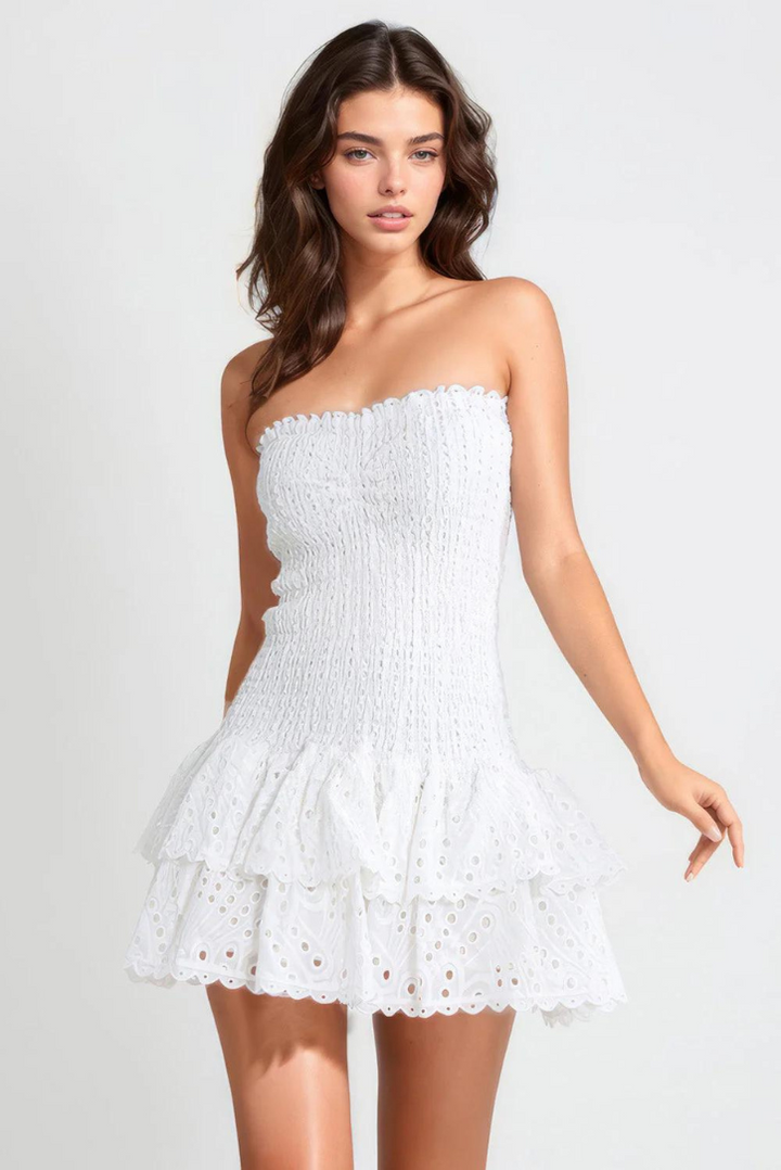 Monaco Mini Dress- White | Angel Lane Clothing Monaco Mini Dress- White | Angel Lane Clothing